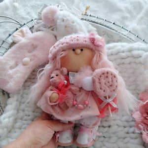 Unique Handcrafted Tilda Doll Textile Handmade Collectable Doll Fabric Decorative Doll Charming Doll Nursery Decor Cloth Doll Cute Gift