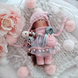 Textile Doll Tilda Tilda Doll Handmade Fabric OOAK Doll Easter Handmade Interior Doll Art Collectable Doll Easter Gift Doll