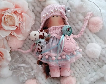 Textile Doll Tilda Tilda Doll Handmade Fabric OOAK Doll Handmade Interior Doll Art Collectable Doll