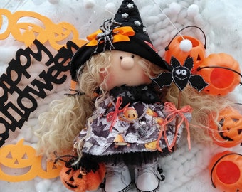 Handmade Decorative Witch Doll - Halloween Home Decor