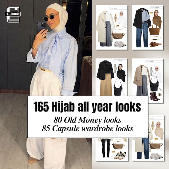 Hijabi Capsule Wardrobe Style Guide: 165 Modest Outfit Ideas (PDF Download)  - Etsy