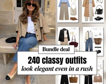 240 Classy Capsule Wardrobe Looks Ebook | French Old Money Minimalist Style