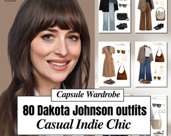 Dakota Johnson Style Guide: 80 Outfit Ideas Ebook (Digital Download)