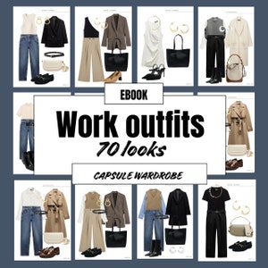 All year around Office 70 outfit ideas | Work wardrobe essentials | How to find my style | How to know my body type digital download ebook