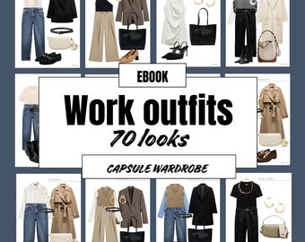 All year around Office 70 outfit ideas | Work wardrobe essentials | How to find my style | How to know my body type digital download ebook