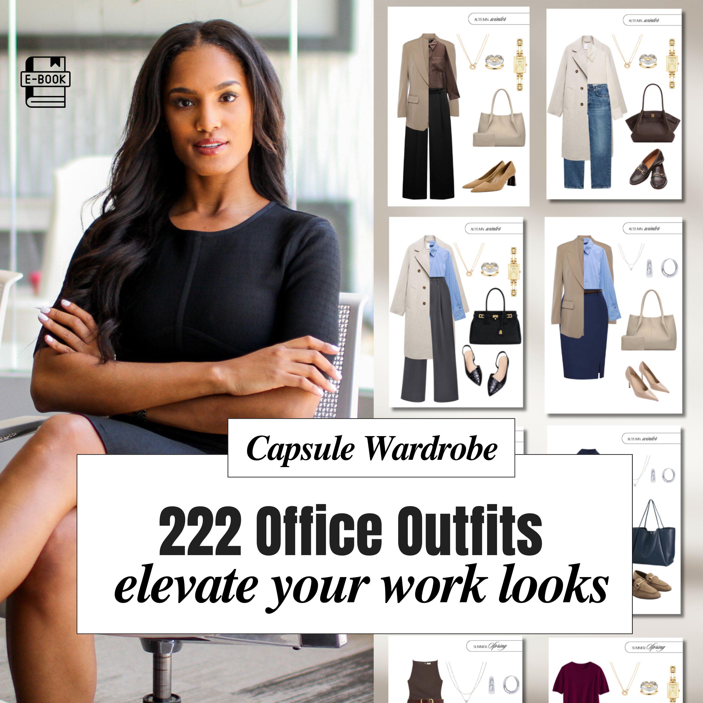 222 Work Outfit Ideas for Women | Office Looks Capsule Wardrobe | Workwear Style Guide PDF so you can look elegant at work