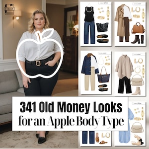 Old Money Capsule Wardrobe for Apple Shape looks – 341 Outfit Guide for Round Body Type and Large Stomach