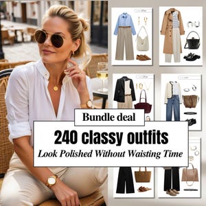240 Classy Capsule Wardrobe Looks Ebook | French Old Money Minimalist Style