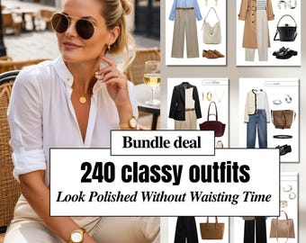 240 Classy Capsule Wardrobe Looks Ebook | French Old Money Minimalist Style
