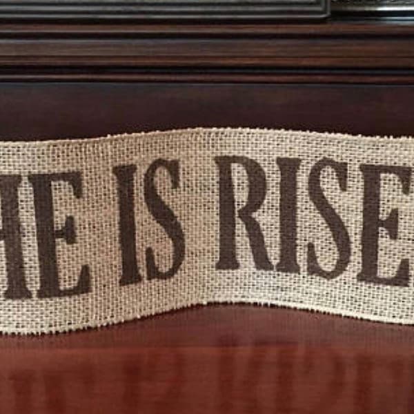 He is Risen Banner Etsy