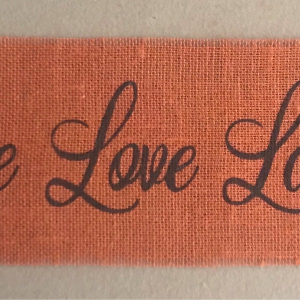 Primitive Jute Burlap Fabric Table Top Runner Live Love Laugh 7"x20"