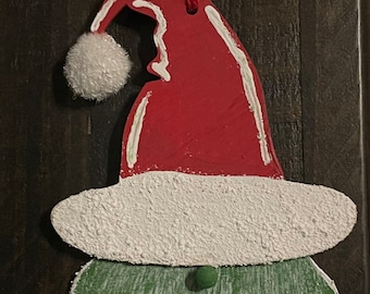 Primitive Christmas The Grinch Santa Wood Ornament