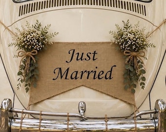 Primitive Rustic Wedding Decor - Just Married Sign - Customized to Order - Engagement - Save the Date