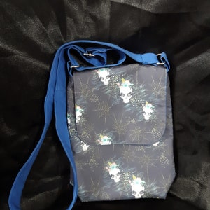 Skulls & Spiderweb, Small Messenger Crossbody Bag