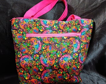 Kleurrijke Skull Tote/tas/portemonnee