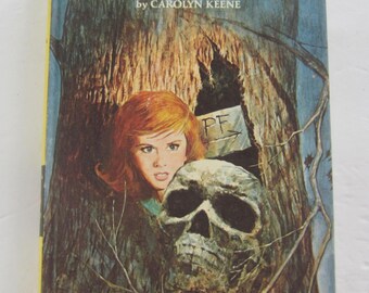Nancy Drew #12 The Message In The Hollow Oak, Vintage Yellow Matte HB Book, Carolyn Keene Mystery
