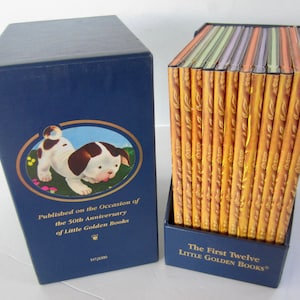 Little Golden Books 50th Anniversary Box Set, Limited Edition Dust Jackets Slipcase, Christmas Gift