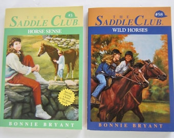 The Saddle Club Lot #3 and #58 Bonnie Bryant, Vintage Paperback Horse Books