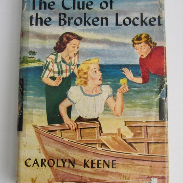 Nancy Drew #11 The Clue Of The Broken Locket, Carolyn Keene, Vintage HBDJ Mystery Book