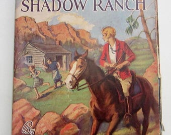 Nancy Drew Four Glossy Internals, #5 The Secret At Shadow Ranch, Vintage Carolyn Keene Mystery Book
