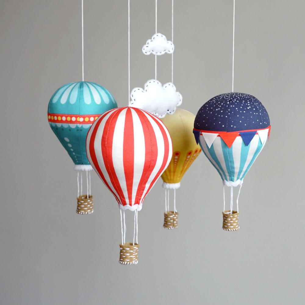 DIY baby mobile kit modern nursery decor red blue yellow Etsy