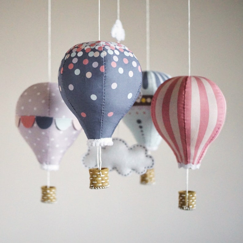 PATTERN How to make a hot air balloon baby mobile image 6