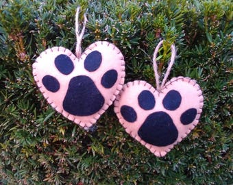 8.5 x 12 Felt Sheets Dog Felt Teal Red Paw Prints Felt Puppy Felt Ready to Ship Craft Felt