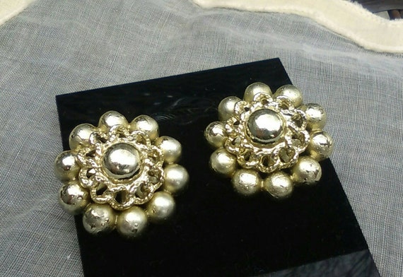 Boucles D'oreilles Vintage Signées Jean Xavier Duhart - Cristal Et Verre, Fermoir Clip
