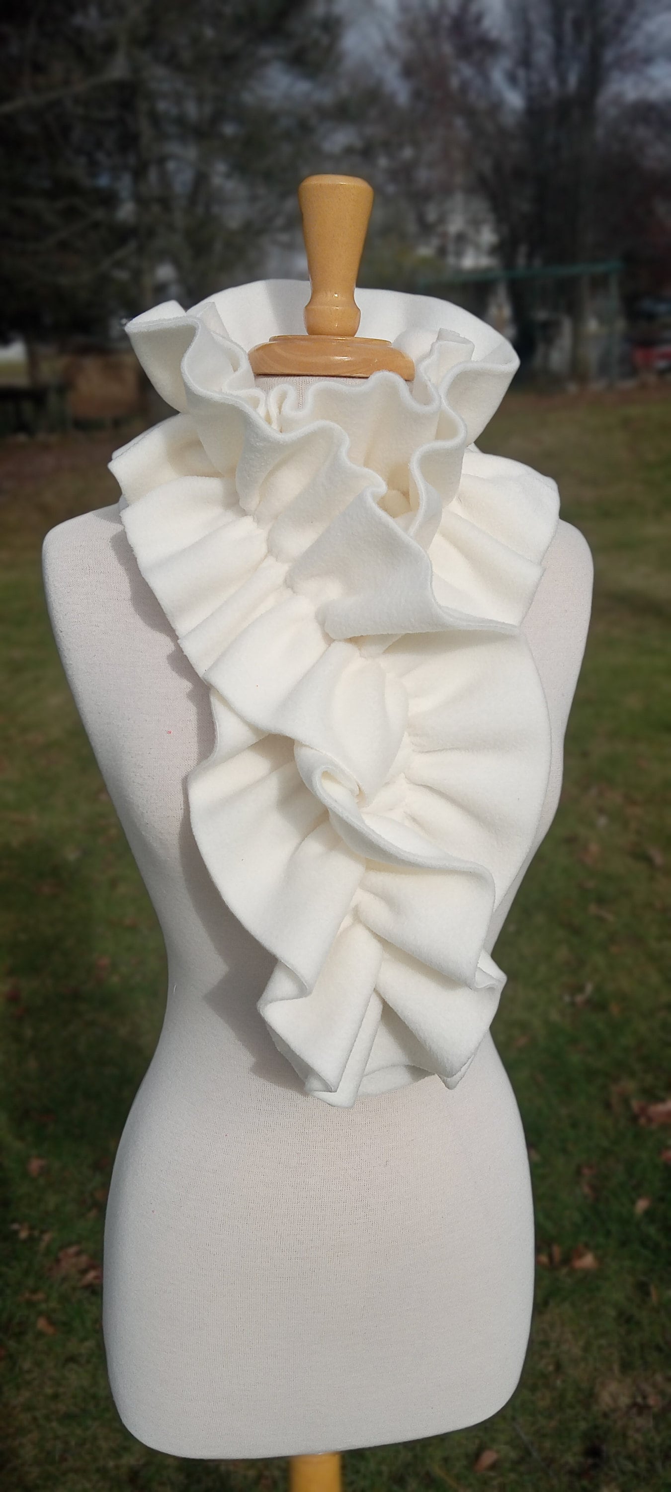 Neck Rufle EXTRA Long Ruffle Fleece Scarf, Double Length Ruffle Scarf, Fleece Neck ...