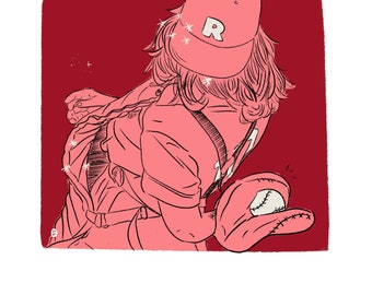 Monochromatic Carson Shaw Print--A League of Their Own