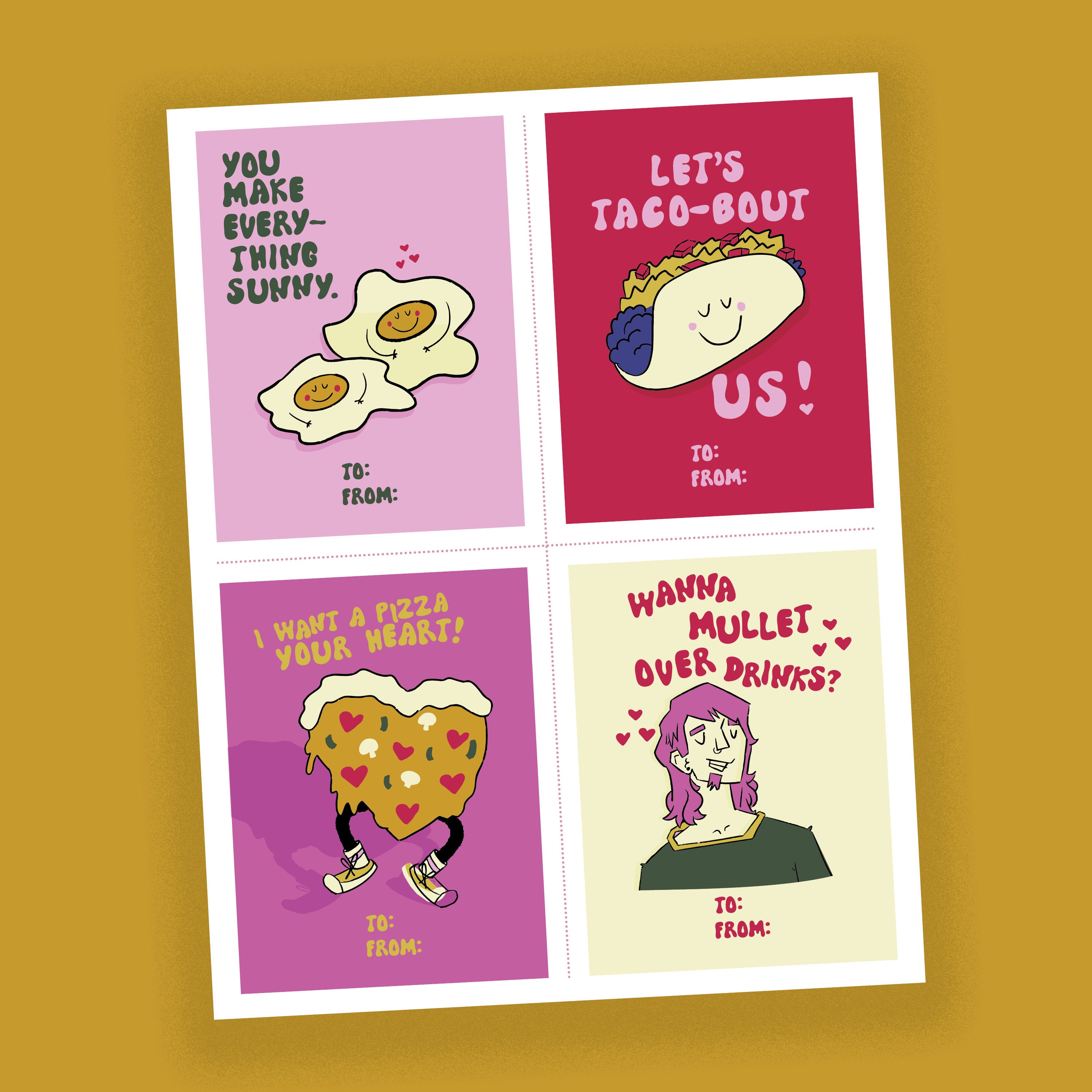 Funny Food Valentine's Day Cards