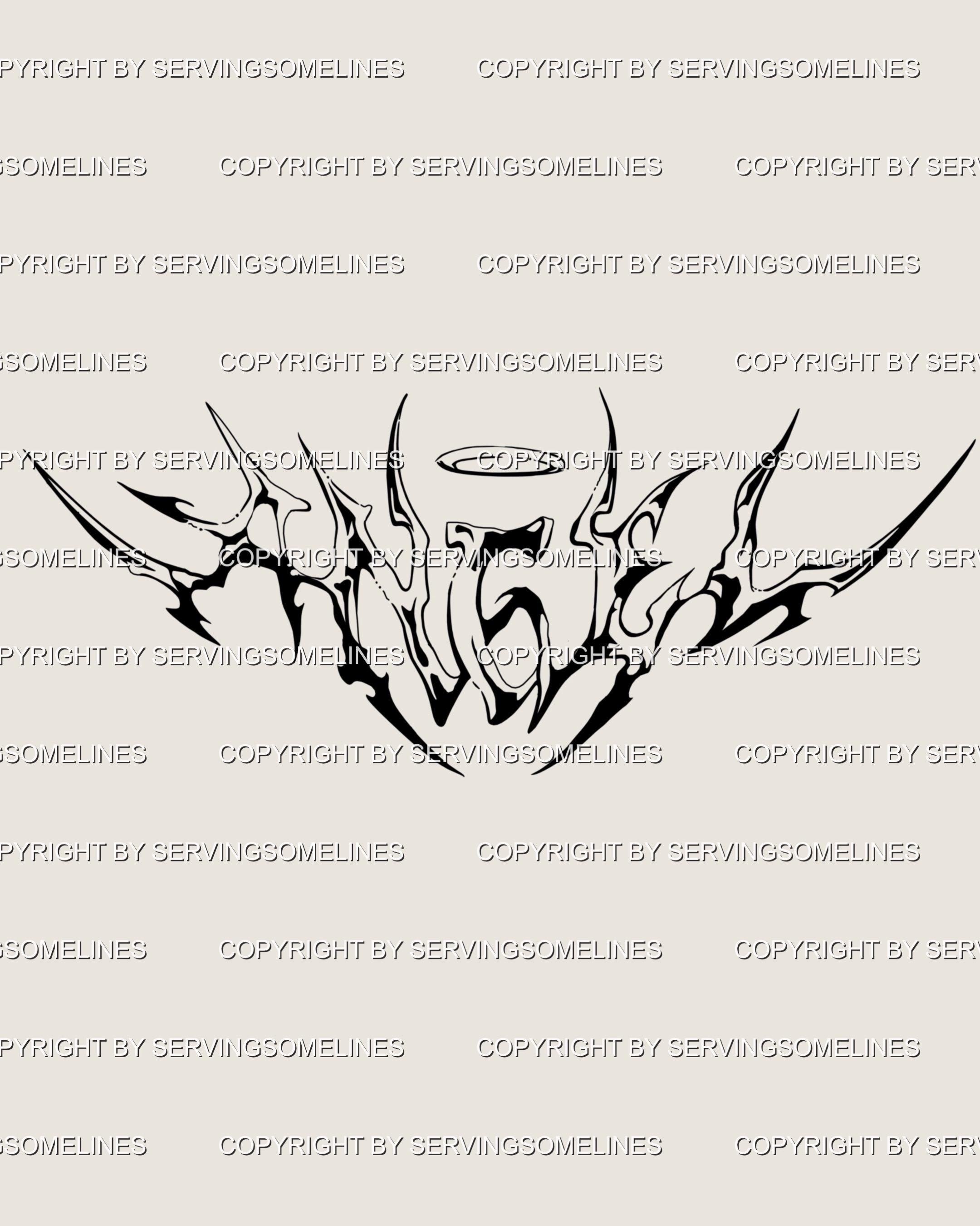 Cyber Sigilism Tattoos for Lower Back