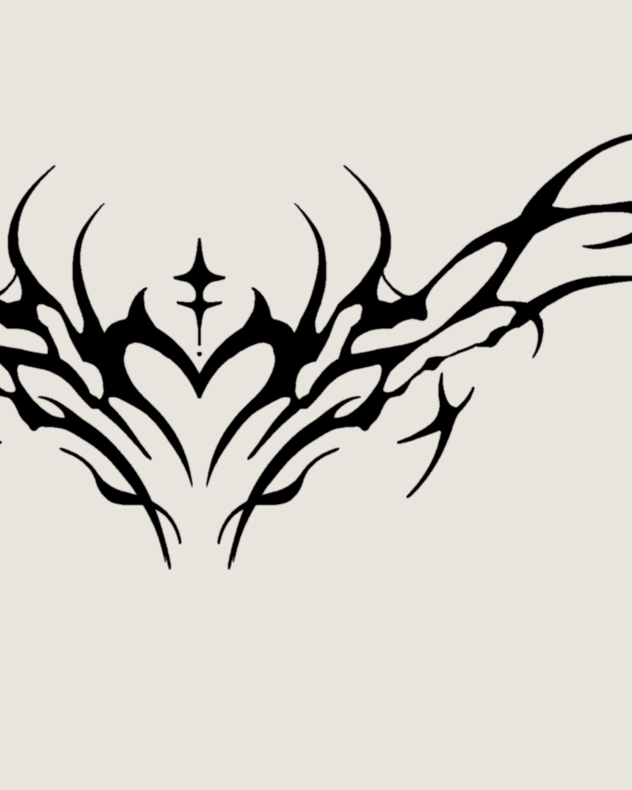 Cyber Sigilism Lower Back Tattoo Stencil (digital Download) - Goth ...