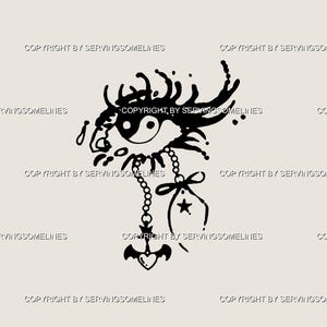Weirdcore Yin Yang Eye Tattoo – Grunge Emo Gothic Punk Alt Girl, Witchy Occult Ribbon Coquette, Cute Y2K Small Wrist Ink - Digital Download