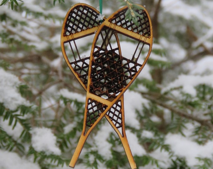 Snowshoe Ornaments, Set of 3 Etsy