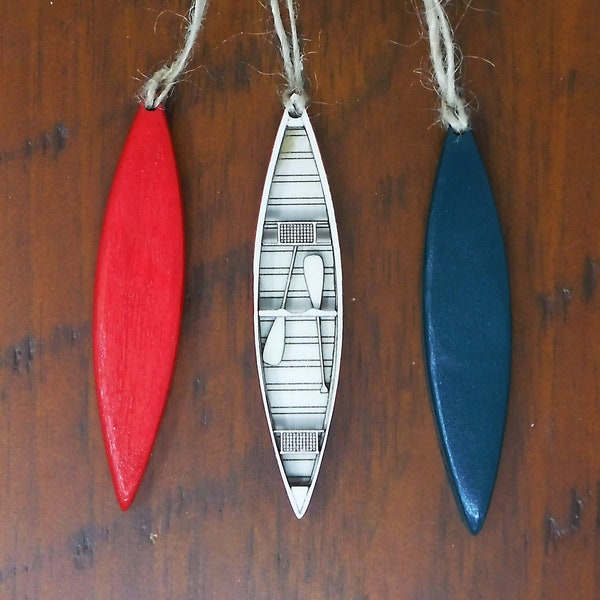 Canoe Paddle Sport Holiday Christmas Ornament