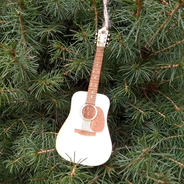 Acoustic Guitar Holiday Christmas Ornament Stocking Stuffer