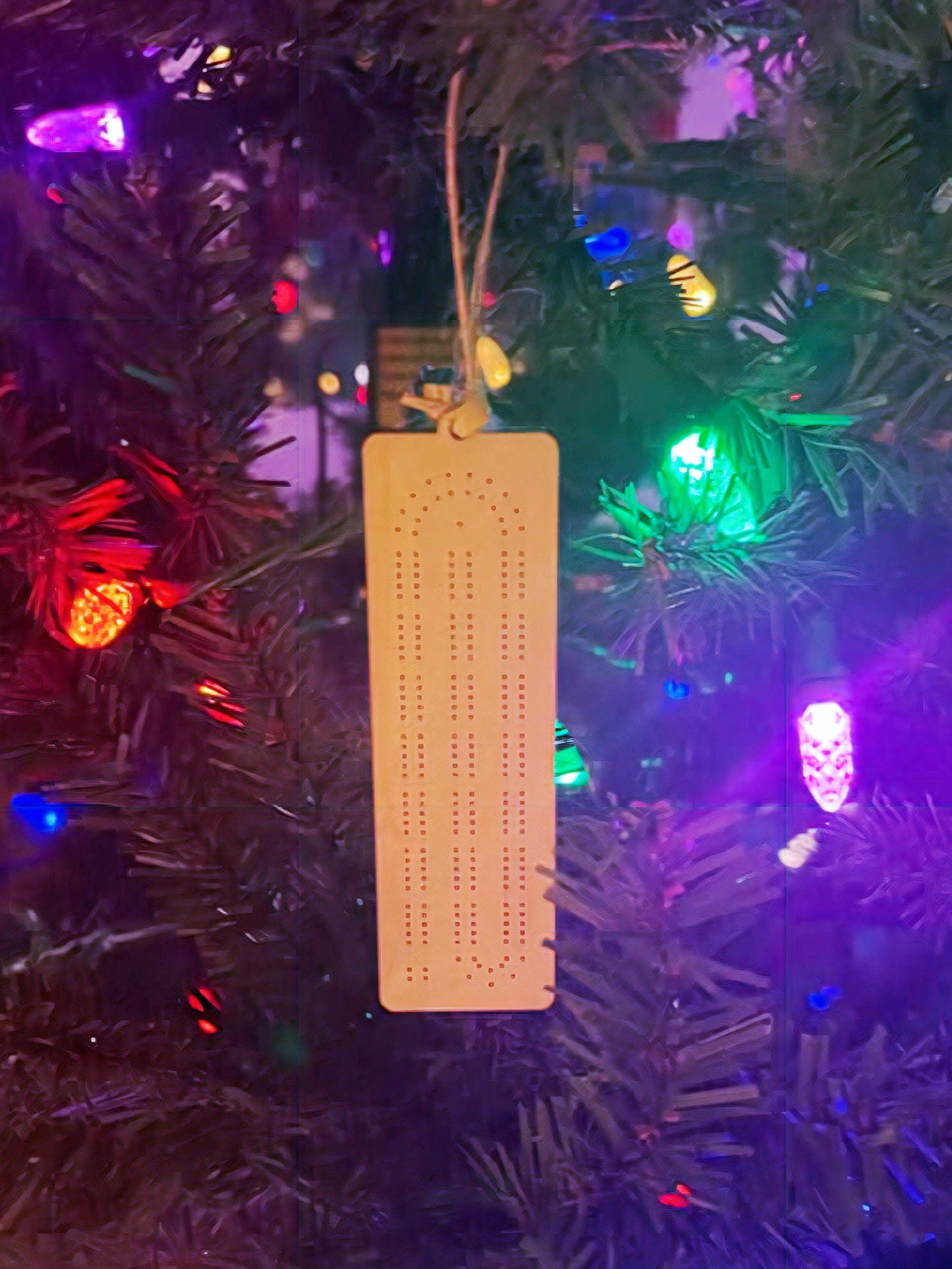 Cribbage Board Holiday Christmas Tree Ornament Stocking Stuffer Etsy