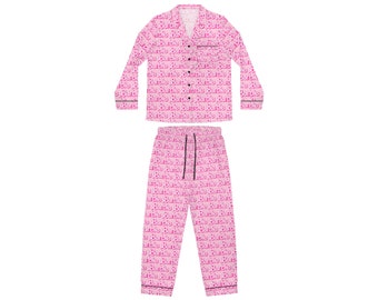 Pyjama en soie rose Barbi Cadeau Barbi rose Pyjama de vacances rose Barbi Allez Allons faire la fête