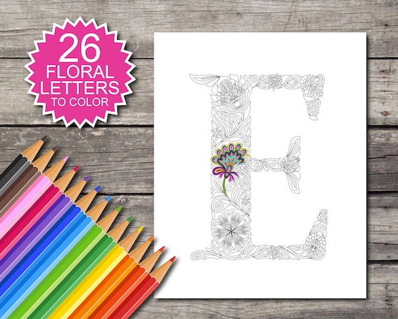 Polish Folk Art Entire Alphabet Coloring Pages Wycinanki Digital Download Instant Initials
