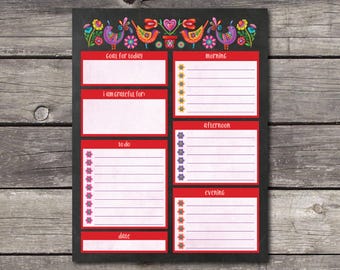 Planner Notepad 8.5 x 11. Goals and Gratitude Pages.