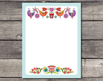 Summer Daze Boho Floral Notepad. List to keep track of your activities. Notepad to organize your schedule.