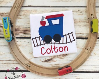 Train Birthday Shirt - Choo Choo -, Applique - Embroidery -Shirt