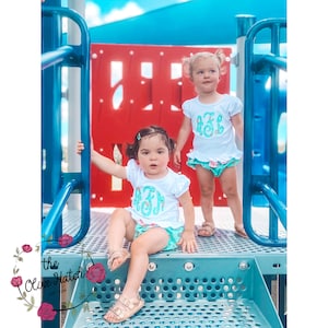 M2M Matilda Jane - Monogrammed Applique Shirt - Floral Shirt - Girl Spring Shirt - Girl Summer Shirt -  Applique -- Embroidery