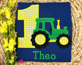 Birthday Tractor Shirt / Tractor Shirt / Tractor Birthday Shirt / Boy Birthday Shirt / Farming Birthday Shirt / Tractor Applique Shirt