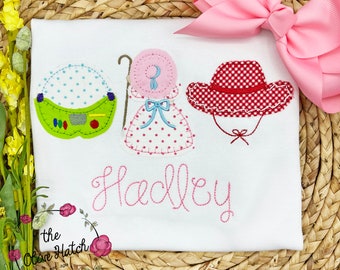 Toy Applique Shirt, Girl's Birthday Outfit