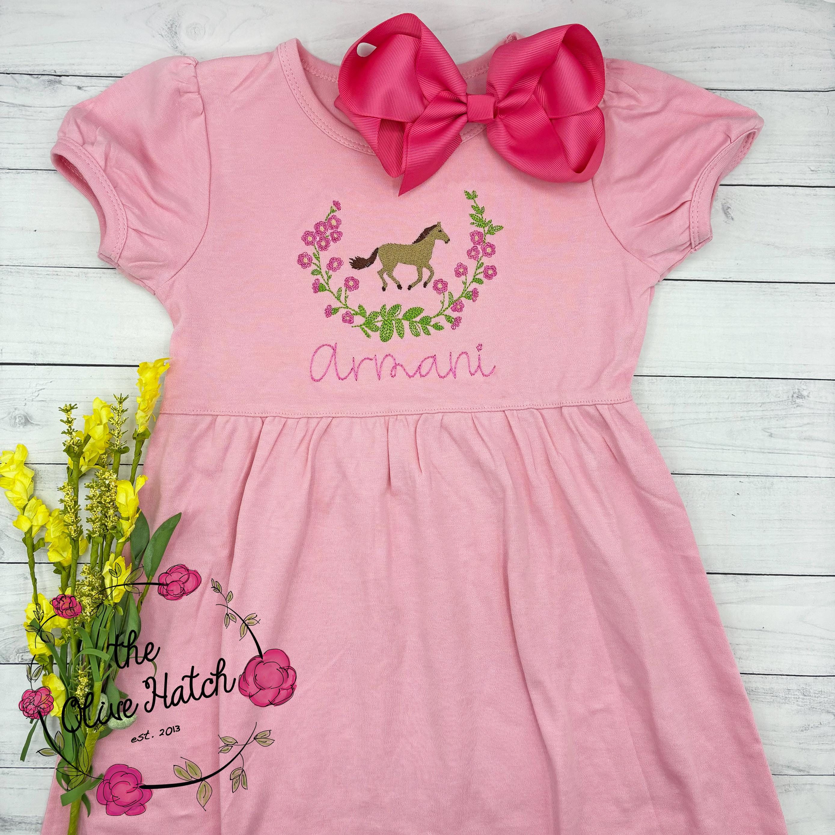 Pink Horses Dress - Etsy