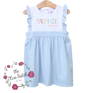 First Day of School Outfit / School Dress / Crayon Dress / Summer Dress / B2S Dress / Rainbow Dress / Personalized Dress