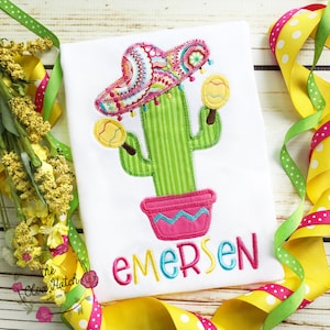 Cactus Fiesta Shirt- Cinco de Mayo - Fiesta - Fiesta Birthday - Applique Embroidery