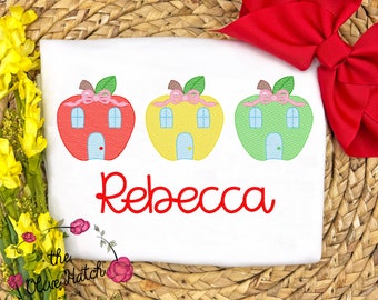 Back to School Shirt / Girl School Shirt / School Shirt / Supplies Shirt / Pre-k Shirt / School Girl Outfit /  School Applique / Apple Shirt
